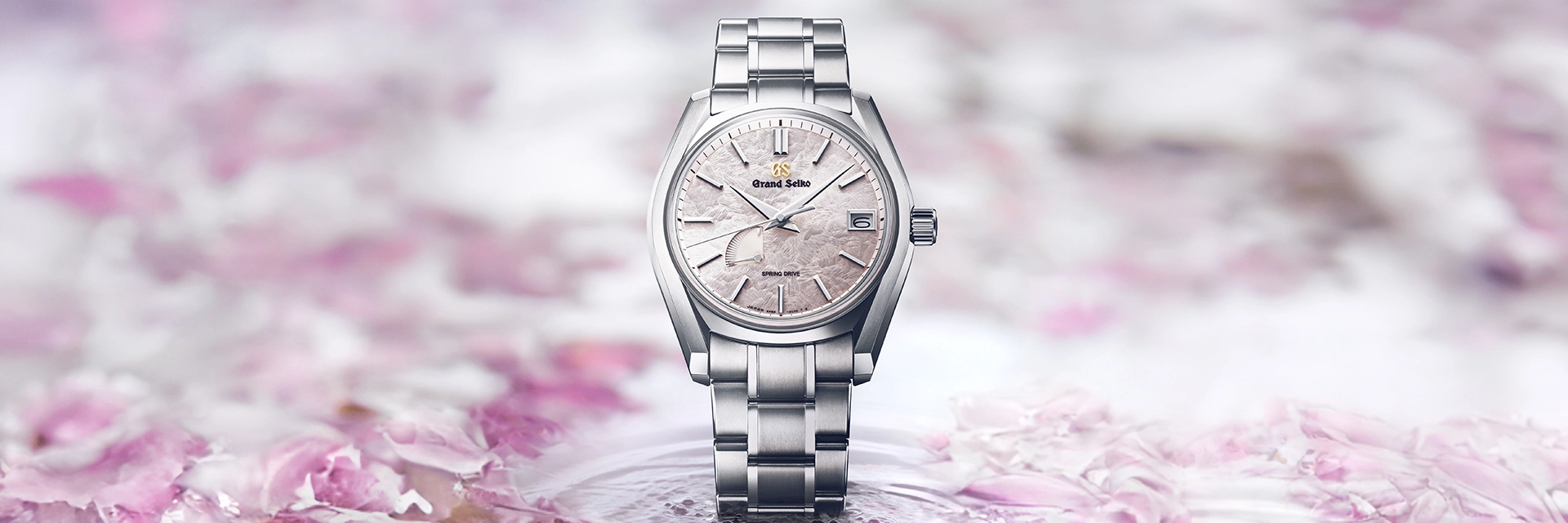 Grand Seiko SBGA413 Shunbun with a pale pink dial