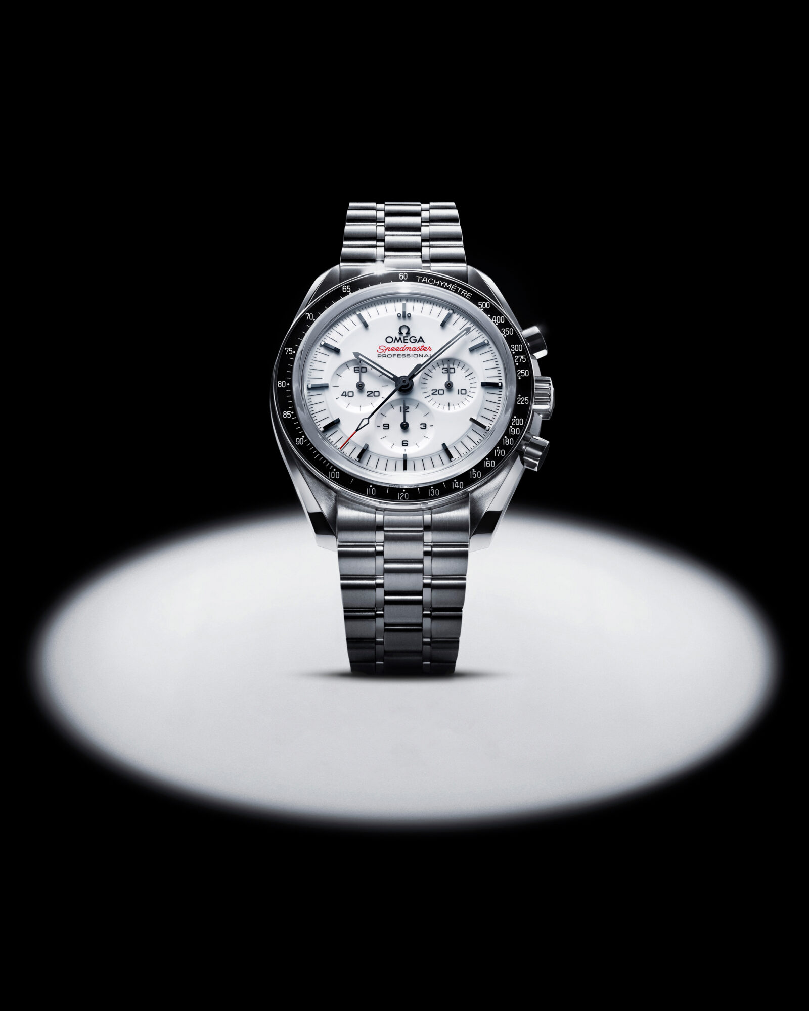 White-dial Omega Speedmaster Moonwatch